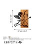 Wallity Wine & Eros - Escultura de pared de madera y metal en nogal y negro